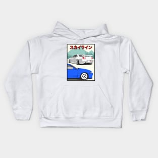 Nissan Skyline Gt-r r33 r34 Kids Hoodie